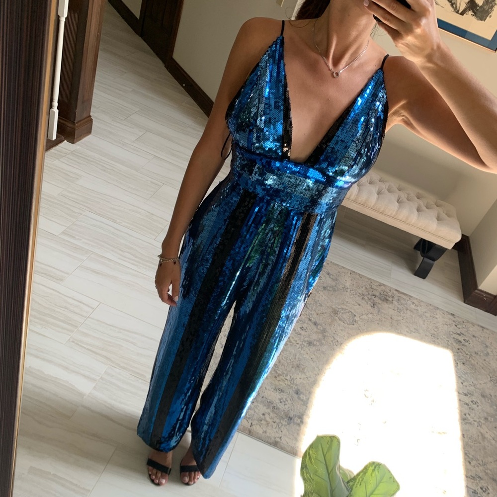 Wayf Sequin Jumpsuit size M